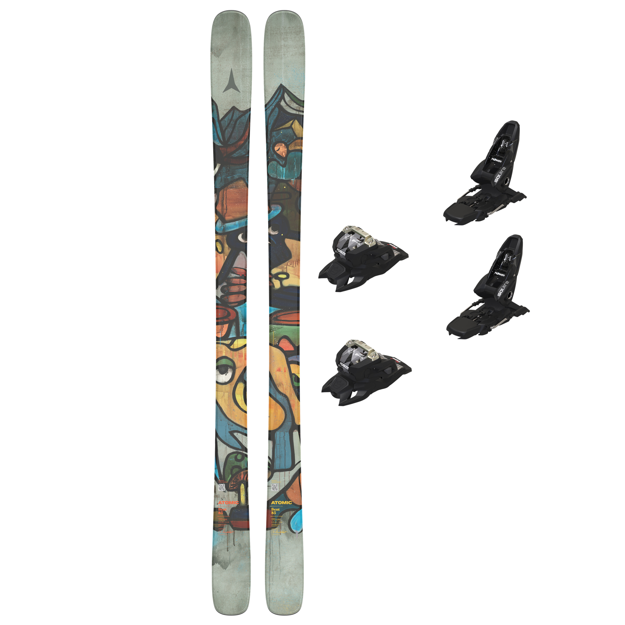 ATOMIC N BENT JR 110-130  & MARKER 7.0; 85 mm ATOMIC N BENT JR 110-130  & MARKER 7.0; 85 mm