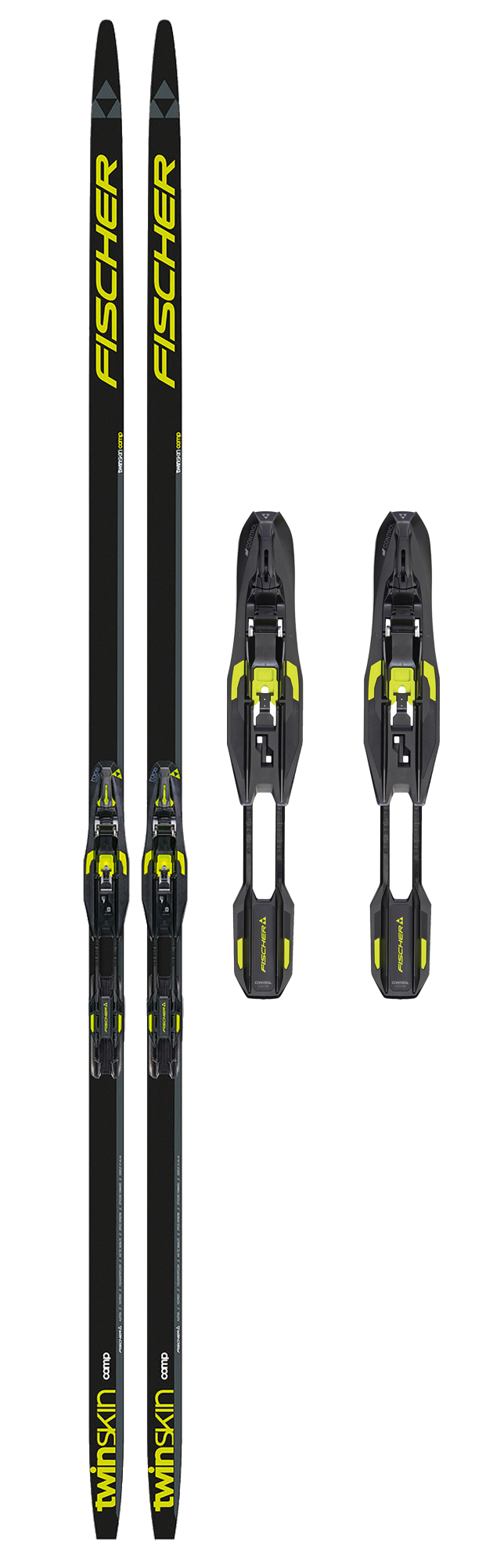 FISCHER Twin Skin Comp STIFF IFP & FISCHER Control Step in Svart/gul